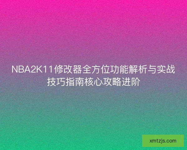 NBA2K11修改器全方位功能解析与实战技巧指南核心攻略进阶