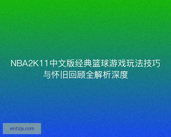 NBA2K11中文版经典篮球游戏玩法技巧与怀旧回顾全解析深度